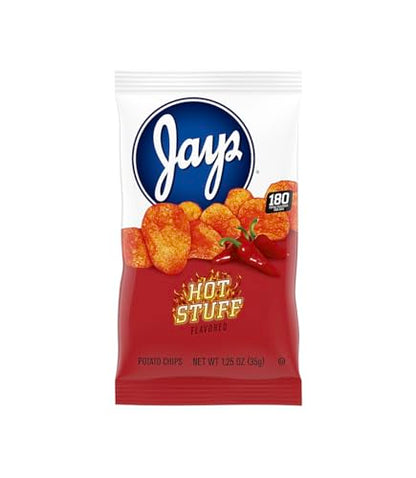 Jay's Hot Stuff Potato Chips an Iconic Chicago Style taste (Pack of (5) 1.25 Oz Bags)