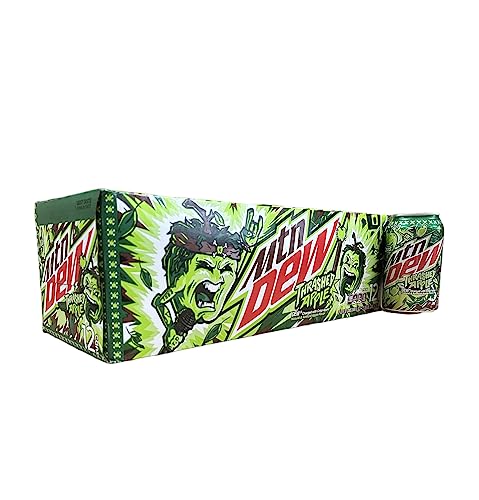 Mtn Dew Trashed Apple Soda - Munchie Box Stash includes Munchie Box Coaster (Pack of (12) 12 Oz Cans)