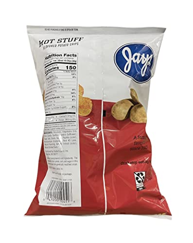 Jay's Hot Stuff Potato Chips an Iconic Chicago Style taste ((1) Bags 5.5 Oz)