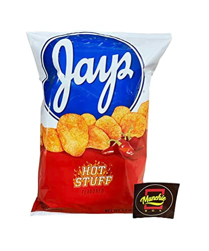 Jay's Hot Stuff Potato Chips an Iconic Chicago Style taste ((1) Bags 5.5 Oz)