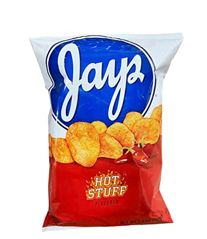 Jay's Hot Stuff Potato Chips an Iconic Chicago Style taste ((1) Bags 5.5 Oz)