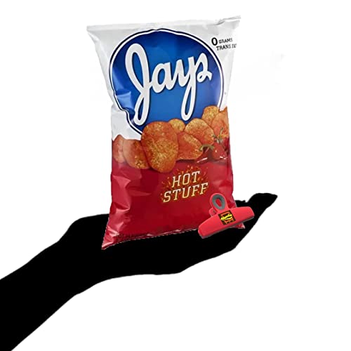 Munchie Box Jay's Hot Stuff Potato Chips an Iconic Chicago Style taste (( 2 ) Big Bags 10.0 Oz), 10 Ounce (Pack of 2)