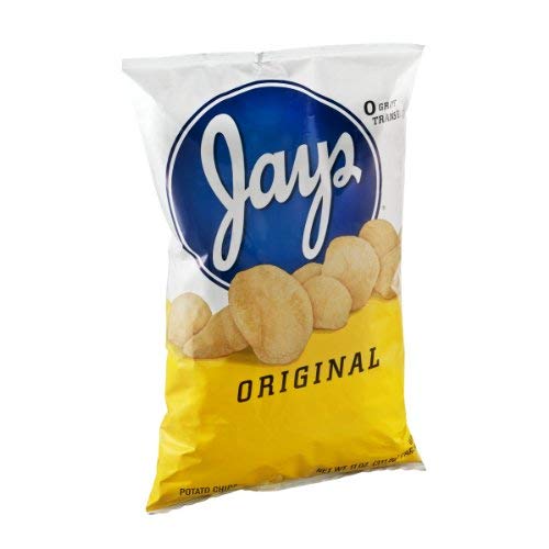 Munchie Box Jay's Original Potato Chips an Iconic Chicago Style Classic flavor thin Cut and Crispy (Big Bag 10.0 Oz)