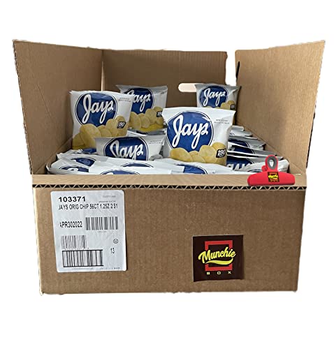 Jay's Original Potato Chips an Iconic Chicago Style Classic flavor thin Cut and Crispy (Pack of ( 56 ) 1.25 Oz Bags)