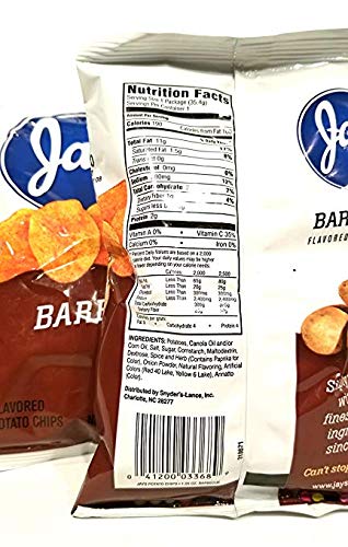 JAY'S BARBEQUE Potato Chips A Chicago Original 10 Pack 1.25oz bags