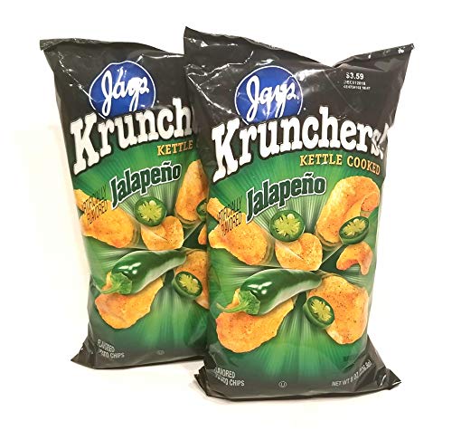 JAY'S BIG BAG JALAPENO KRUNCHERS Potato Chips 2 Pack 8oz bags