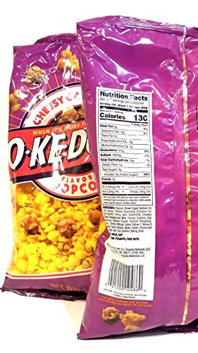 JAY'S BIG BAG OKE DOKE CHEESY CARAMEL Popcorn 2 Pack 7.5 oz bags