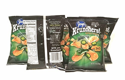 JAY'S KRUNCHERS Jalapeno Potato Chips A Chicago Original 5 Pack 1 oz bags