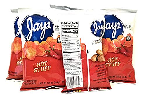 Jay's Hot Stuff 20 Pack 1.25 oz Hot Flavored Potato Chips