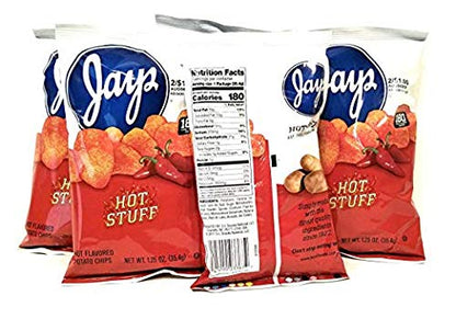 Jay's Hot Stuff 20 Pack 1.25 oz Hot Flavored Potato Chips