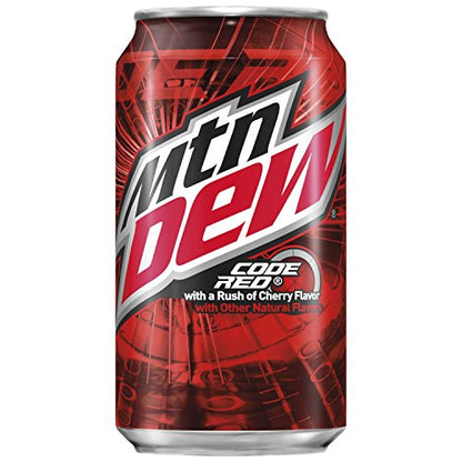 Mountain Dew Code Red Cherry, 12 Fl Oz Cans, 12 Pack