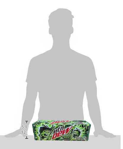 Mtn Dew Trashed Apple Soda - Munchie Box Stash includes Munchie Box Coaster (Pack of (12) 12 Oz Cans)