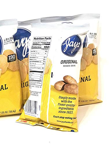 JAY'S ORIGINAL Potato Chips A Chicago Original 10 Pack 1.25oz bags (original, 10)