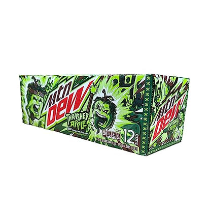 Mtn Dew Trashed Apple Soda - Munchie Box Stash includes Munchie Box Coaster (Pack of (12) 12 Oz Cans)