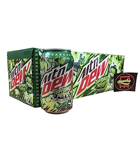 Mtn Dew Trashed Apple Soda - Munchie Box Stash includes Munchie Box Coaster (Pack of (12) 12 Oz Cans)