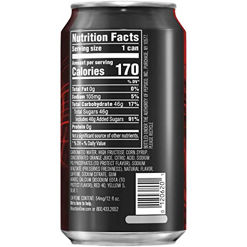 Mountain Dew Code Red Cherry, 12 Fl Oz Cans, 12 Pack