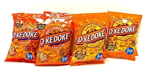 JAY'S O'KE DOKE 10 Pack Cheese & Hot Cheese Flavored Popcorn 10 Pack .625 oz bags