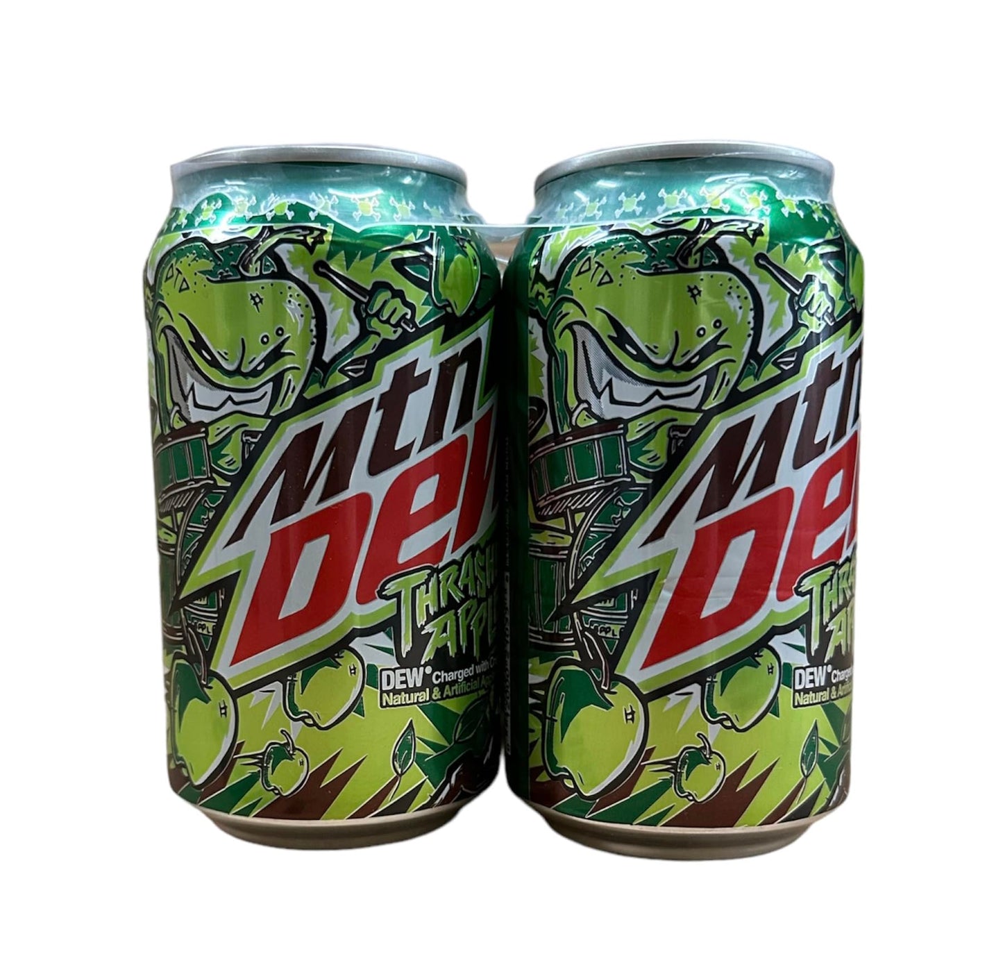 Mtn Dew Trashed Apple Soda - Munchie Box Stash includes Munchie Box Coaster (Pack of (12) 12 Oz Cans)