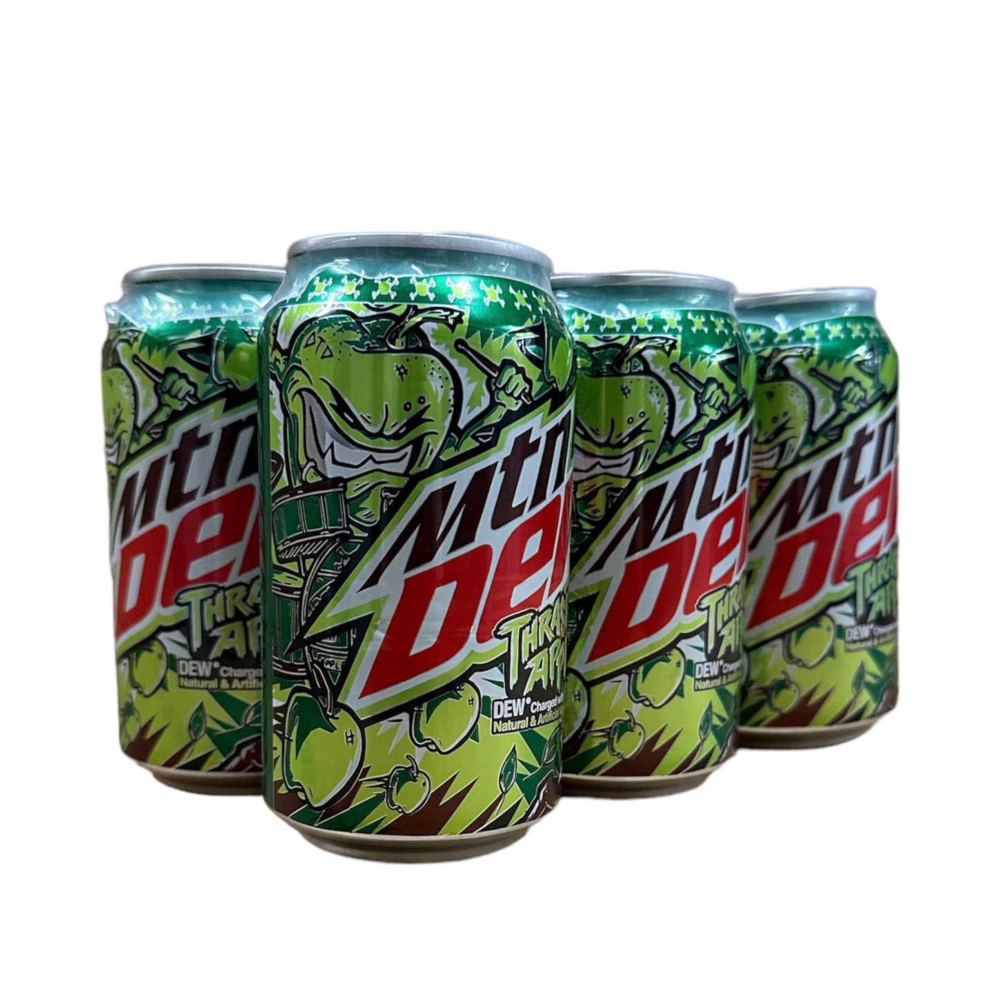 Mtn Dew Trashed Apple Soda - Munchie Box Stash includes Munchie Box Coaster (Pack of (12) 12 Oz Cans)