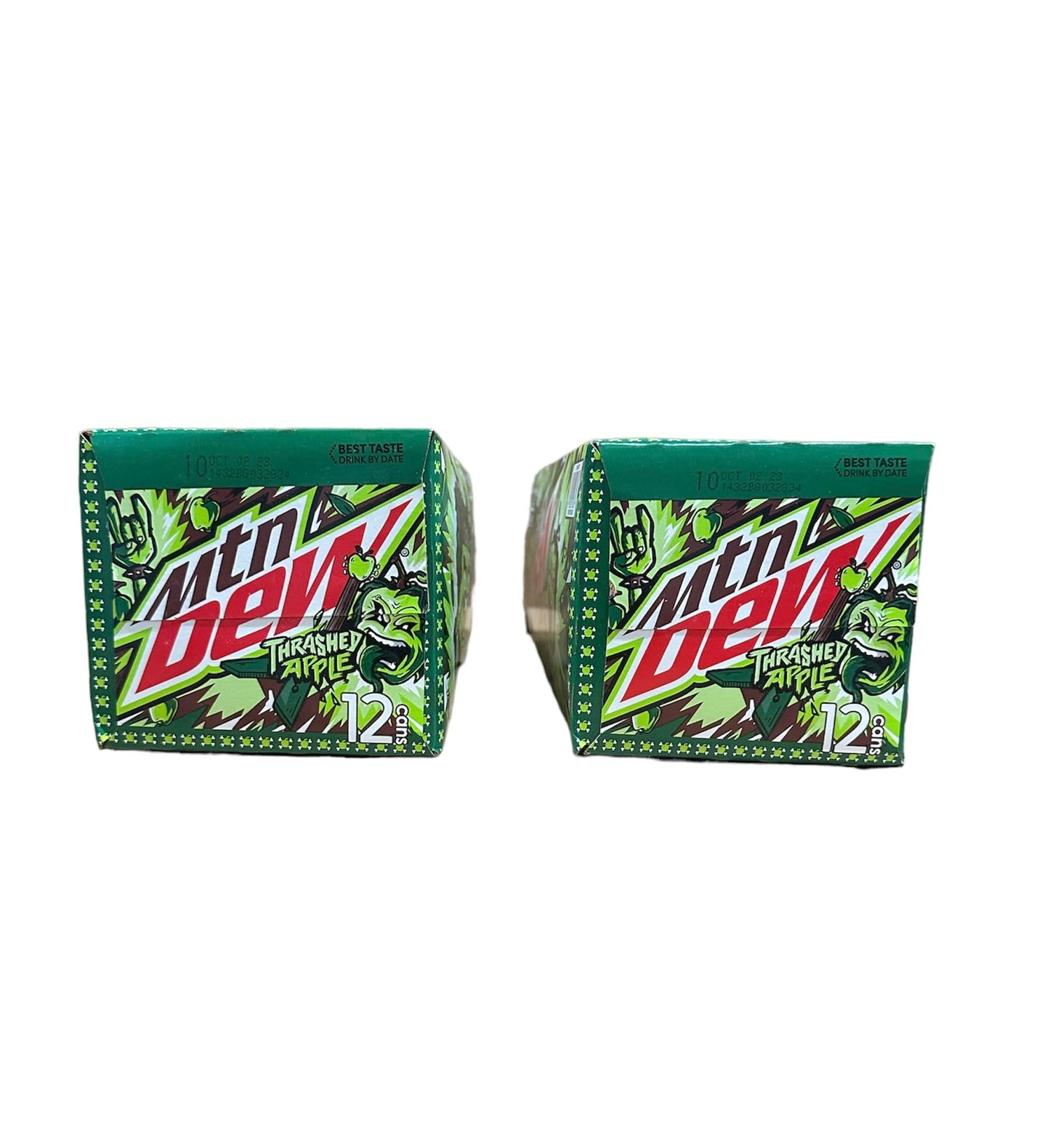 Mtn Dew Trashed Apple Soda - Munchie Box Stash includes Munchie Box Coaster (Pack of (12) 12 Oz Cans)