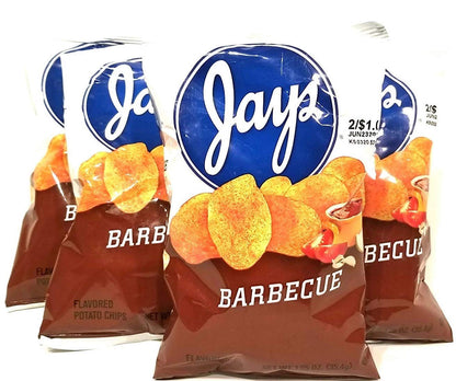 JAY'S BARBEQUE Potato Chips A Chicago Original 10 Pack 1.25oz bags