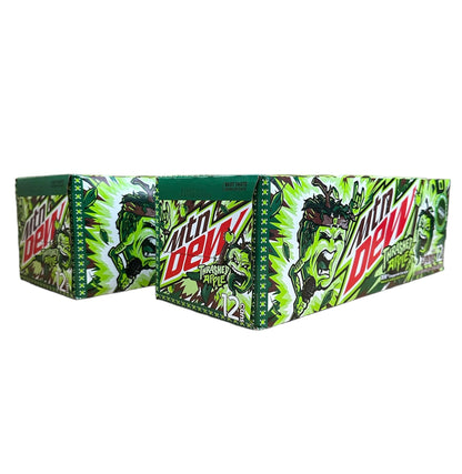 Mtn Dew Trashed Apple Soda - Munchie Box Stash includes Munchie Box Coaster (Pack of (12) 12 Oz Cans)