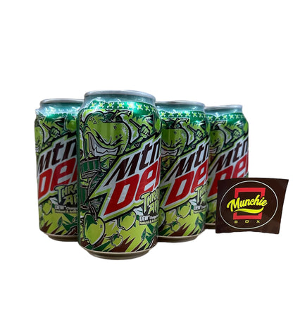 Mtn Dew Trashed Apple Soda - Munchie Box Stash includes Munchie Box Coaster (Pack of (12) 12 Oz Cans)