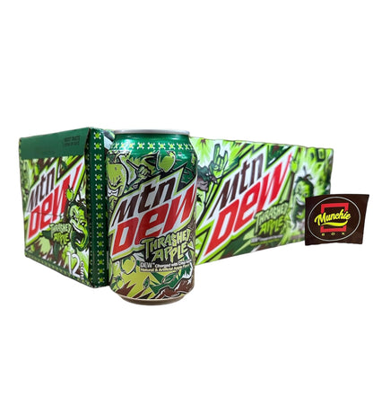 Mtn Dew Trashed Apple Soda - Munchie Box Stash includes Munchie Box Coaster (Pack of (12) 12 Oz Cans)