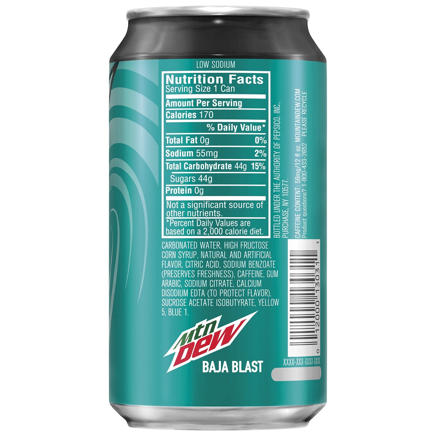 Mountain Dew Baja Blast, 12 oz Cans (Pack of 36)