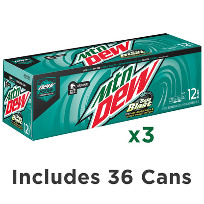 Mountain Dew Baja Blast, 12 oz Cans (Pack of 36)